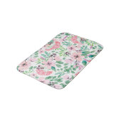 Toscane Waterverven roze bloemen patroon Badmat (Gekanteld)