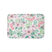 Toscane Waterverven roze bloemen patroon Badmat (Voorkant)