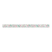 Toscane Waterverven roze bloemen patroon Grosgrain Lint (Voorkant)