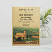 Toscane Wedding Invitation Italië Kaart (Staand voorkant)