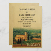 Toscane Wedding Invitation Italië Kaart (Voorkant / Achterkant)