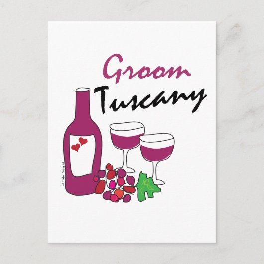 Toscane Weddings, Groom Briefkaart (Voorkant)