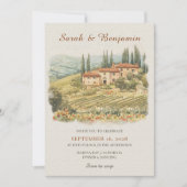 Toscane Wijngaard Bestemming Trouw Suite Kaart (Voorkant)