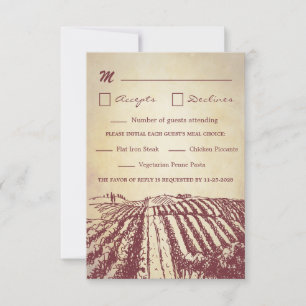 Toscane Wine Winery Vineyard Wedding RSVP-kaarten RSVP Kaartje