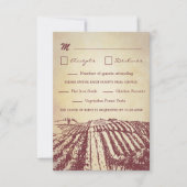 Toscane Wine Winery Vineyard Wedding RSVP-kaarten RSVP Kaartje (Voorkant)