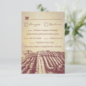 Toscane Wine Winery Vineyard Wedding RSVP-kaarten RSVP Kaartje (Staand voorkant)