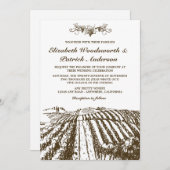 Toscane Winery Rustic Vineyard Wedding Invitations Kaart (Voorkant / Achterkant)