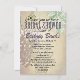 Toscane Winery Vineyard Bridal Shower-uitnodiginge Kaart