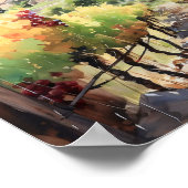 Toscane Winery Waterverf Kunst Poster (Hoek)