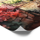 Toscane Winery Waterverf Kunst Poster (Hoek)