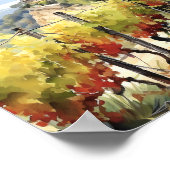 Toscane Winery Waterverf Kunst Poster (Hoek)