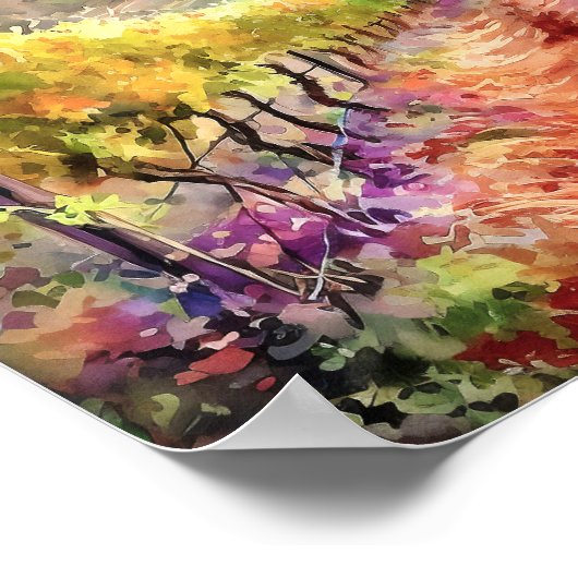 Toscane Winery Waterverf Kunst Poster (Hoek)