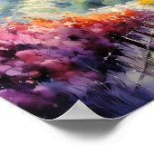 Toscane Winery Waterverf Kunst Poster (Hoek)