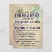 Toscane Winery Wedding Rehearsal Dinner Invitation Kaart (Voorkant / Achterkant)