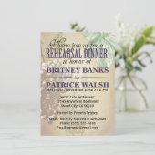 Toscane Winery Wedding Rehearsal Dinner Invitation Kaart (Staand voorkant)