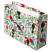 Toscanen en kleurrijke tropische bloemen patroon groot cadeauzakje (Voorkant Gekanteld)