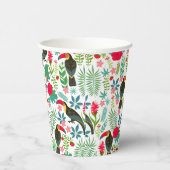 Toscanen en kleurrijke tropische bloemen patroon papieren bekers (Rechts)