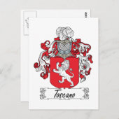 Toscano Family Crest Briefkaart (Voorkant / Achterkant)