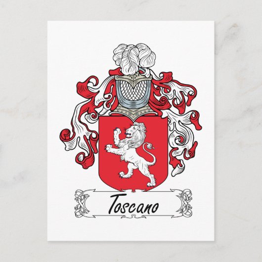 Toscano Family Crest Briefkaart (Voorkant)