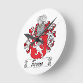 Toscano Family Crest Ronde Klok (Hoek)