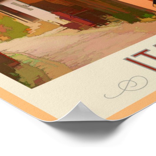 Toscany Italië Abstract en kleurrijk reizen Poster (Hoek)