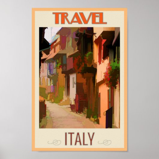 Toscany Italië Abstract en kleurrijk reizen Poster (Voorkant)