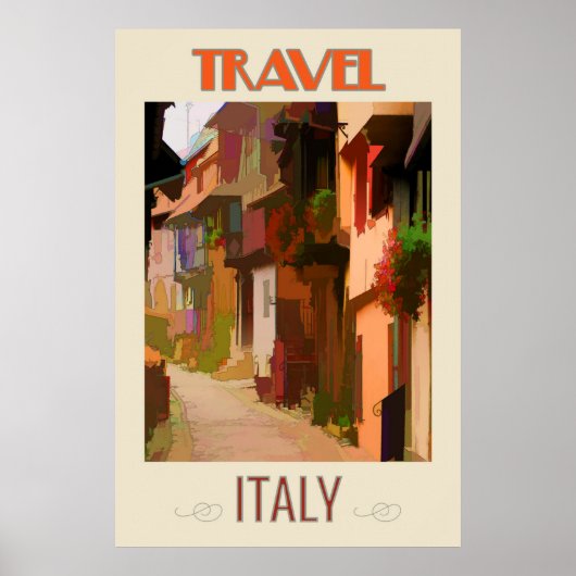 Toscany Italië Abstract en kleurrijk reizen Poster (Voorkant)