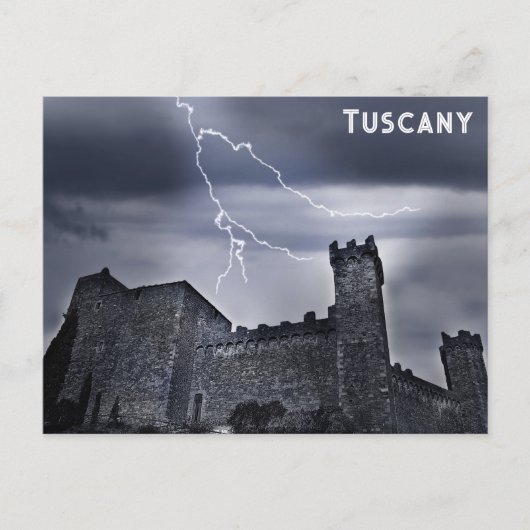 Toscany Italië Italiaans Castle Travel Briefkaart (Voorkant)