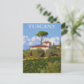 Toscany Italië Italiaans Villa Retro Vintage Revel Briefkaart (Staand voorkant)