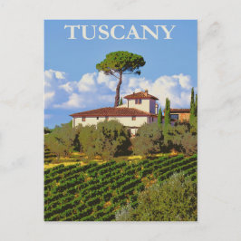 Toscany Italië Italiaans Villa Retro Vintage Revel Briefkaart