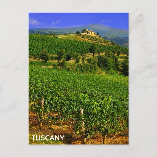 Toscany Italië Italiaans Vineyard Villa Travel Briefkaart (Voorkant)