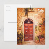 Toscany Italië — Italiaanse foto van deuropslag Briefkaart (Voorkant / Achterkant)