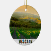 Toscany Italië Italiaanse wijnbouw Kerstmis Keramisch Ornament (Rechts)