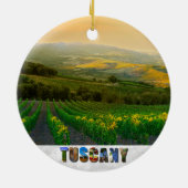 Toscany Italië Italiaanse wijnbouw Kerstmis Keramisch Ornament (Achterkant)