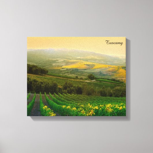 Toscany Italië Italiaanse wijnwerf foto Canvas Afdruk (Voorkant)