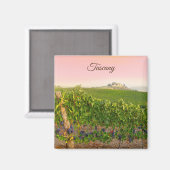 Toscany Italië Italiaanse wijnwerf foto Magneet (Voorkant / Achterkant)