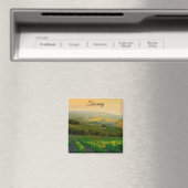 Toscany Italië Italiaanse wijnwerf foto Magneet (Insitu (Vaatwasser))