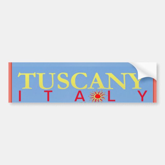 Toscany Italië Poster Bumpersticker (Voorkant)