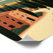 Toscany Italy Minimalist Vintage Travel Poster (Hoek)