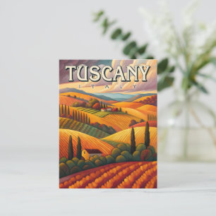 Toscany Italy Vintage Travel Briefkaart