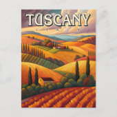 Toscany Italy Vintage Travel Briefkaart (Voorkant)