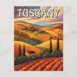 Toscany Italy Vintage Travel Briefkaart