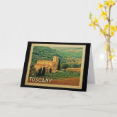 Toscany Italy Vintage Travel Kaart (Gele Bloem)