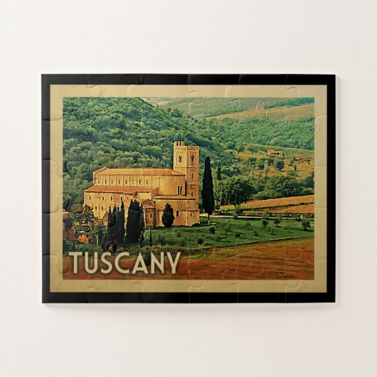 Toscany Italy Vintage Travel Legpuzzel (Horizontaal)