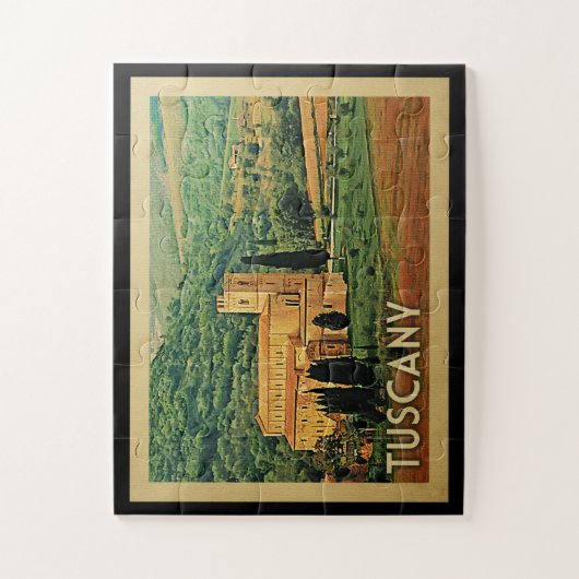 Toscany Italy Vintage Travel Legpuzzel (Verticaal)