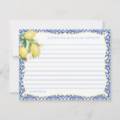 Toscany Lemons Boy Baby shower Advice for mam Card Kaart (Voorkant)