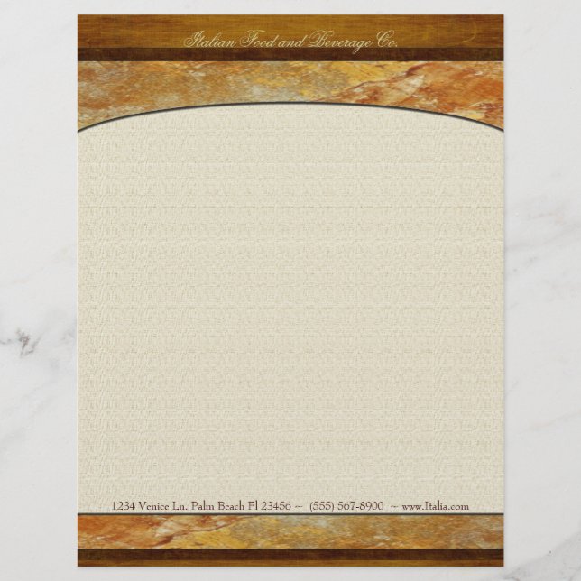 Toscany Stone Custom Executive, gepersonaliseerd Custom Briefhoofd (Voorkant)