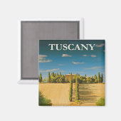 Toscany Travel Poster Magnet (Voorkant / Achterkant)