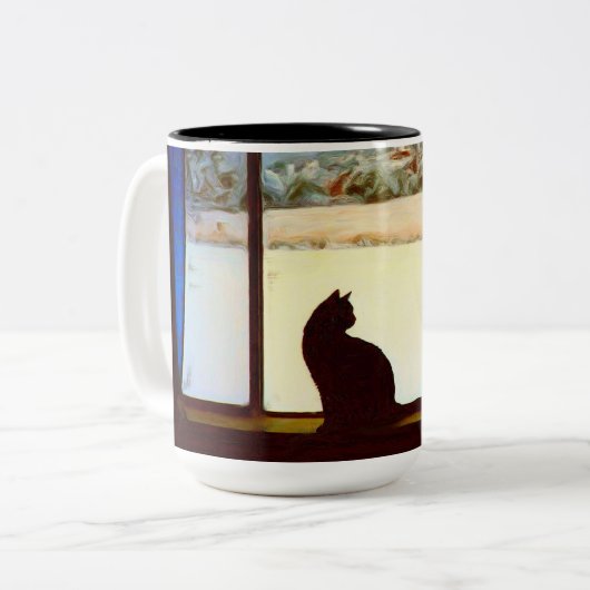 Tosca's Winter Window mok (Voorkant links)