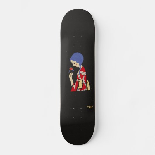 Toshio Ito Japans kunstmeisje met langwerpige skat Skateboard (Voorkant)